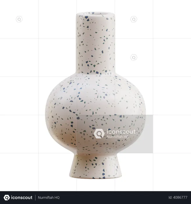 Ceramic Flower Vase  3D Icon