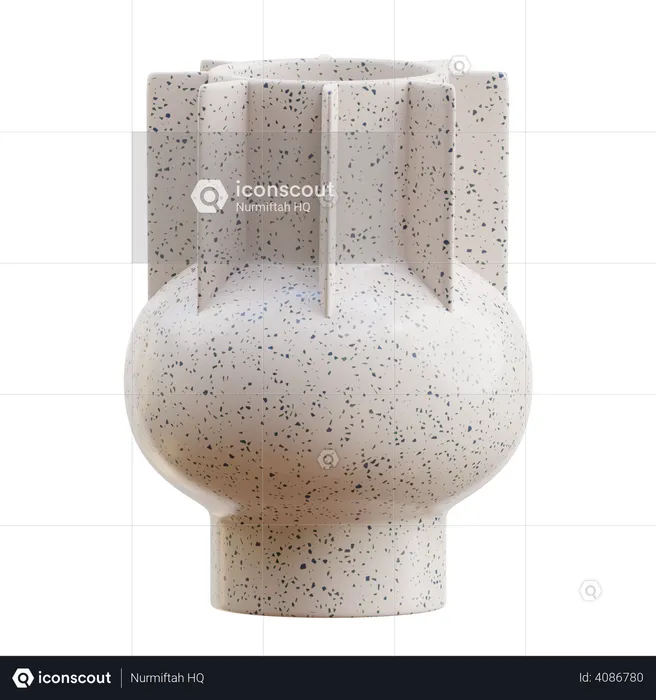 Ceramic Flower Vase  3D Icon