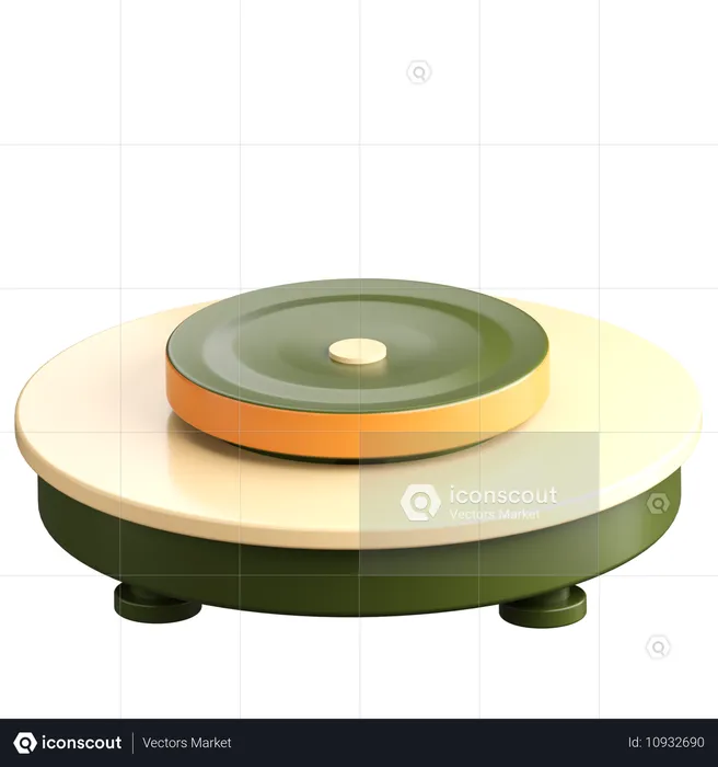 Ceramic Wheel  3D Icon