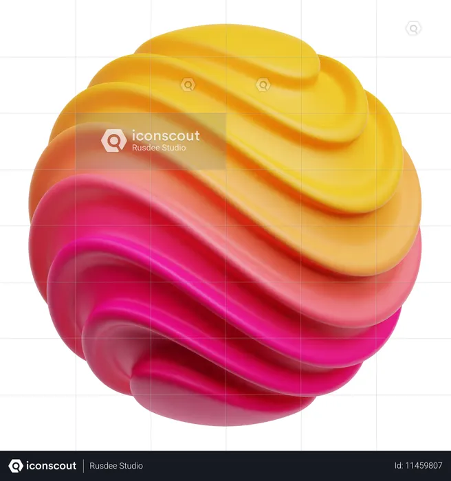 Cercle abstrait  3D Icon
