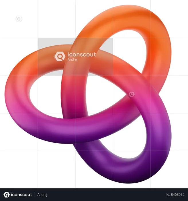 Cercle abstrait  3D Icon