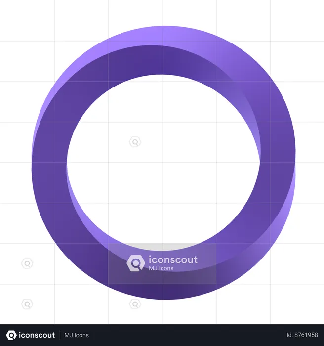 Cercle tordu  3D Icon