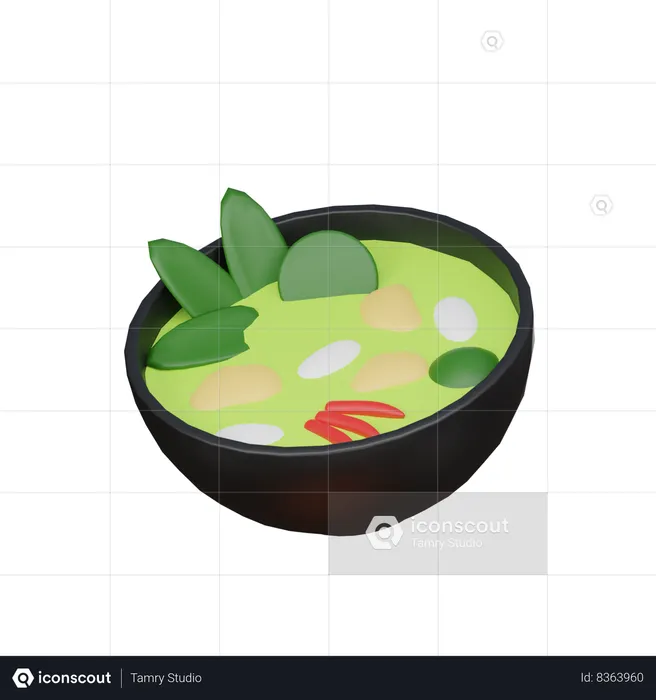 Curry verde de cerdo  3D Icon