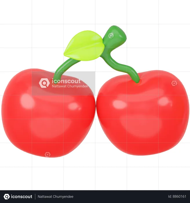 Cereza  3D Icon