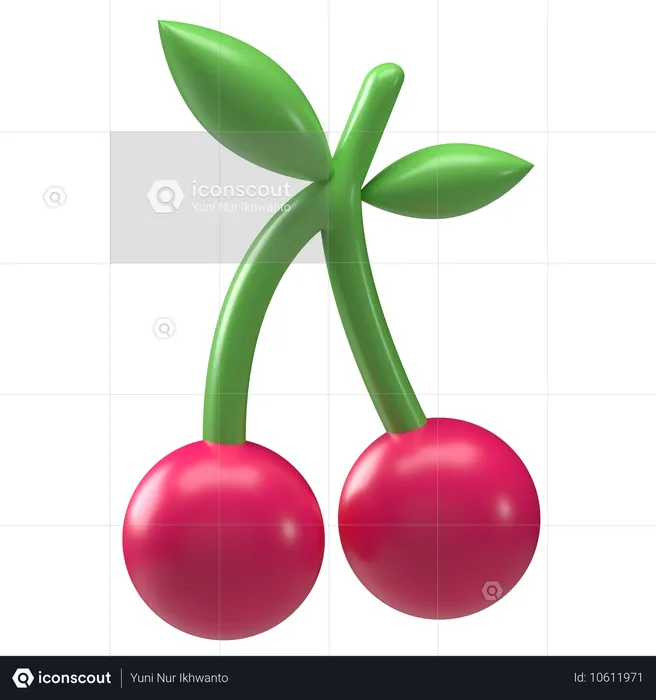 Cerezas  3D Icon