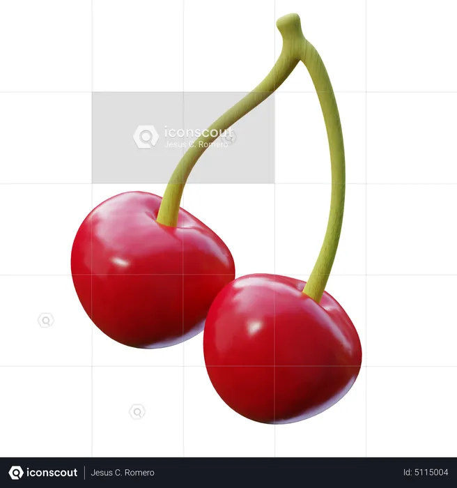 Cerezas  3D Icon