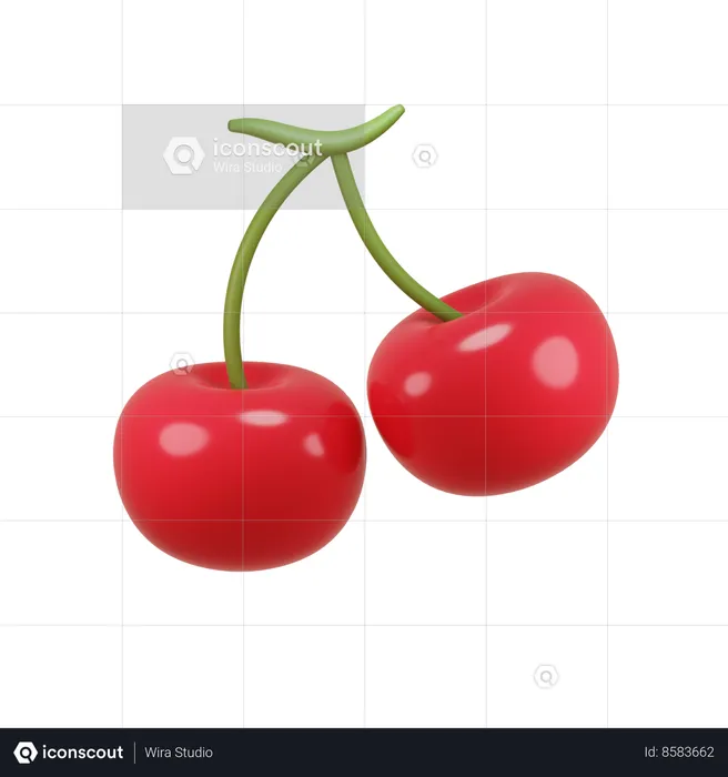 Cerises  3D Icon