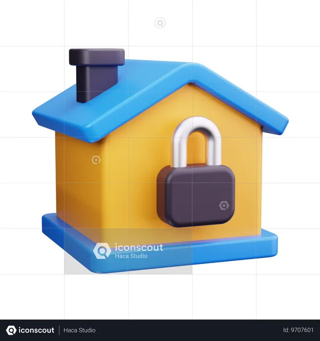 Cerradura de la casa  3D Icon