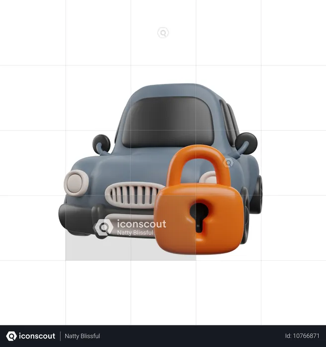 Cerradura del coche  3D Icon