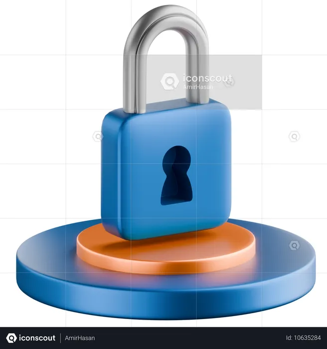 Cerradura de seguridad  3D Icon