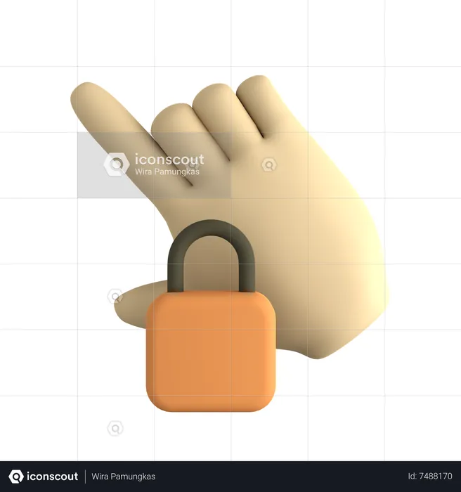 Cerrar la mano  3D Icon