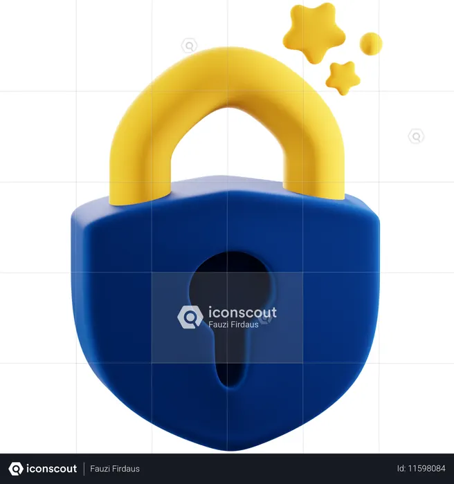 Bloqueo seguro  3D Icon