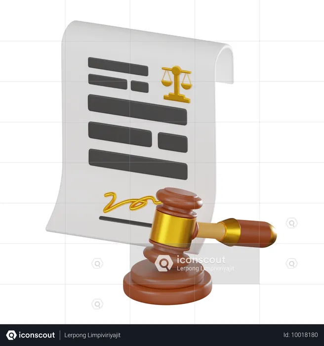 Certidão legal  3D Icon