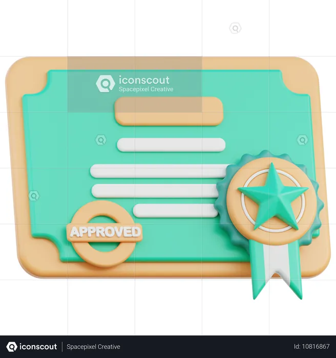 Certificación  3D Icon