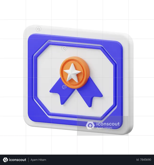 Certificación  3D Icon