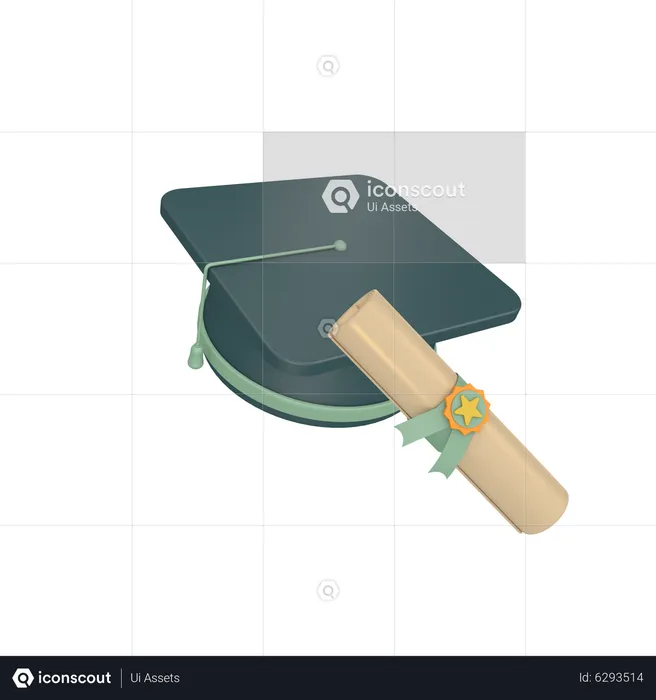 Certificado de graduação  3D Icon