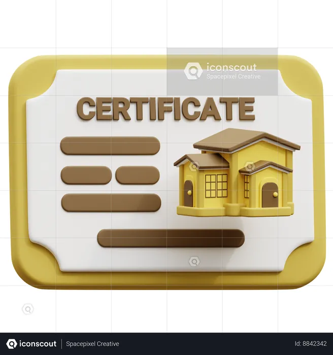 Certidão de Propriedade  3D Icon