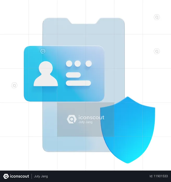 Certificado de segurança móvel  3D Icon