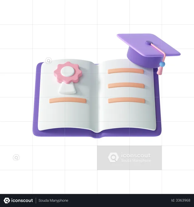 Diploma certificado  3D Illustration