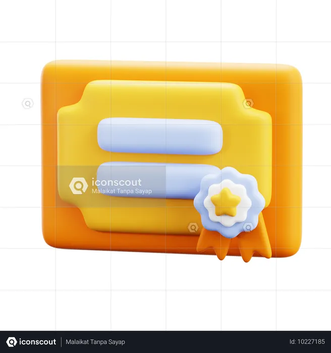 Certificat  3D Icon