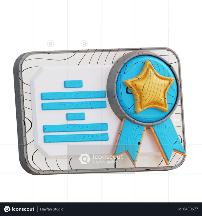 Certificat  3D Icon