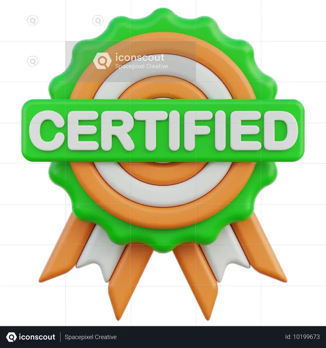 Certified  3D Icon