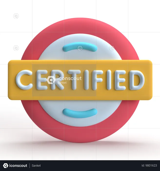 Certified  3D Icon