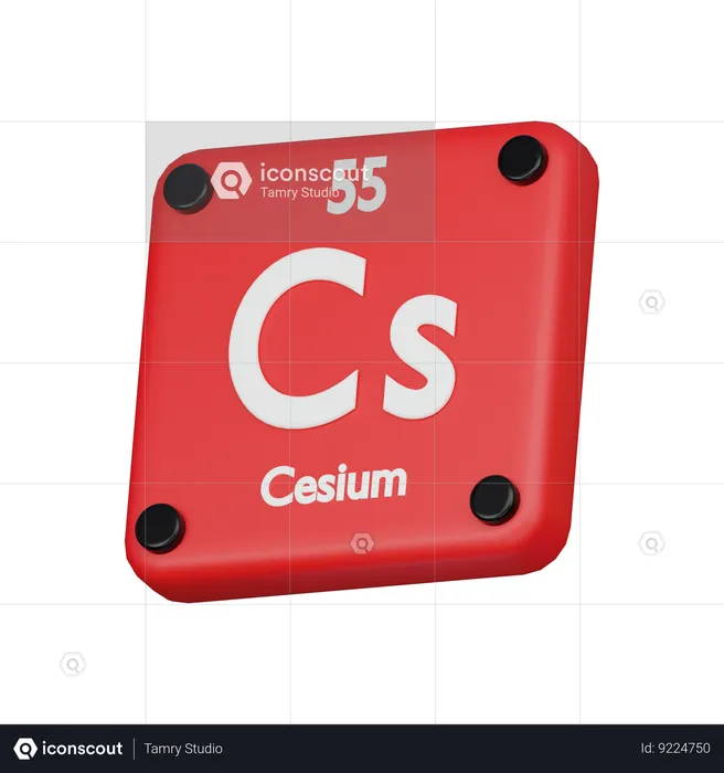 Césio  3D Icon