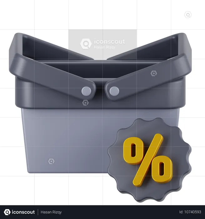 Cesta de compras  3D Icon