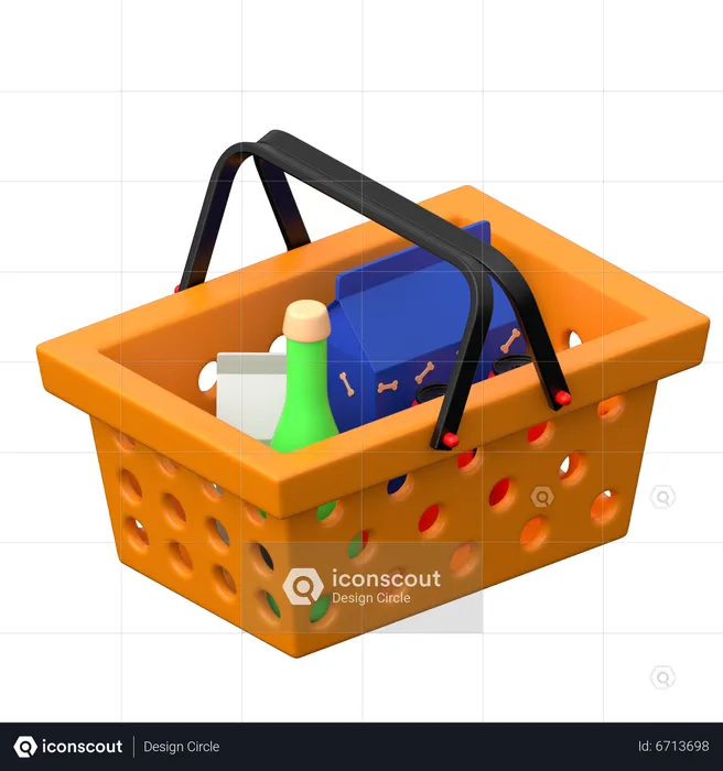 Cesta de compras  3D Icon