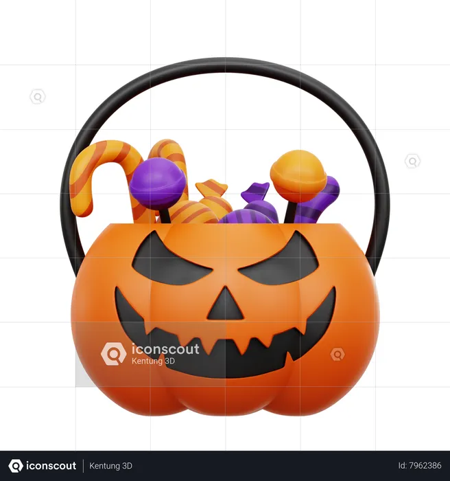 Cesta de halloween  3D Icon