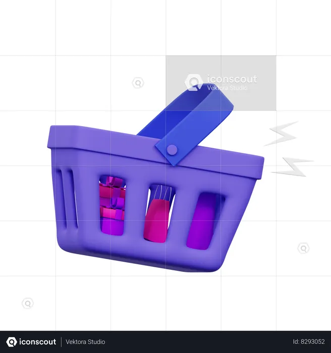 Cesta de la compra  3D Icon