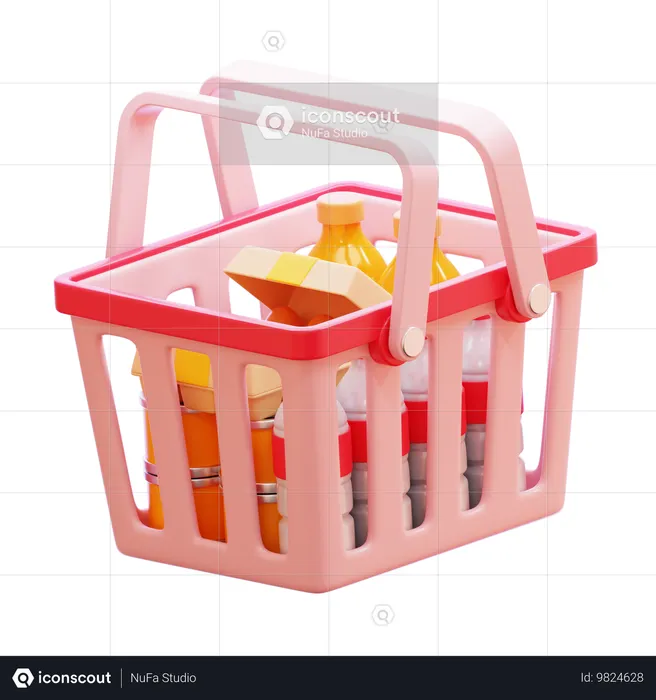 Cesta de compras  3D Icon