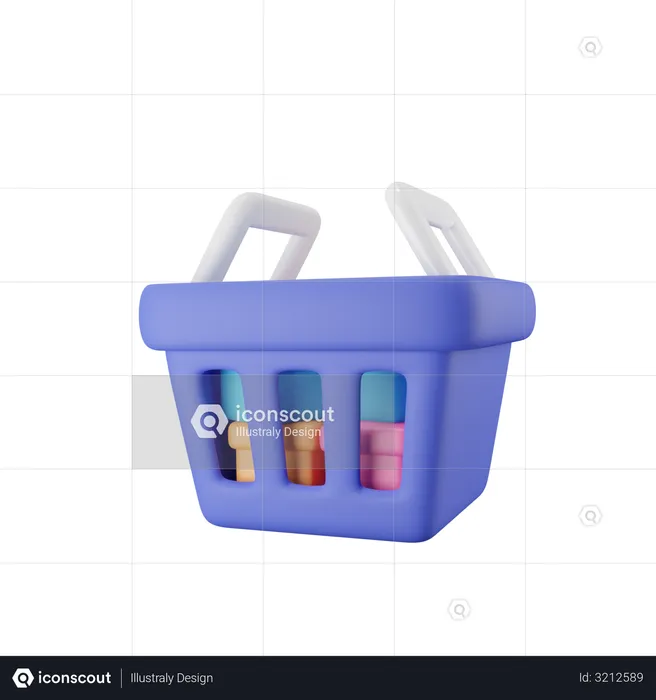 Cesta de compras  3D Icon