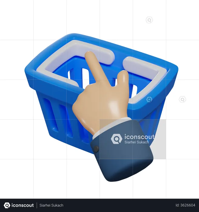 Cesta de compras  3D Illustration