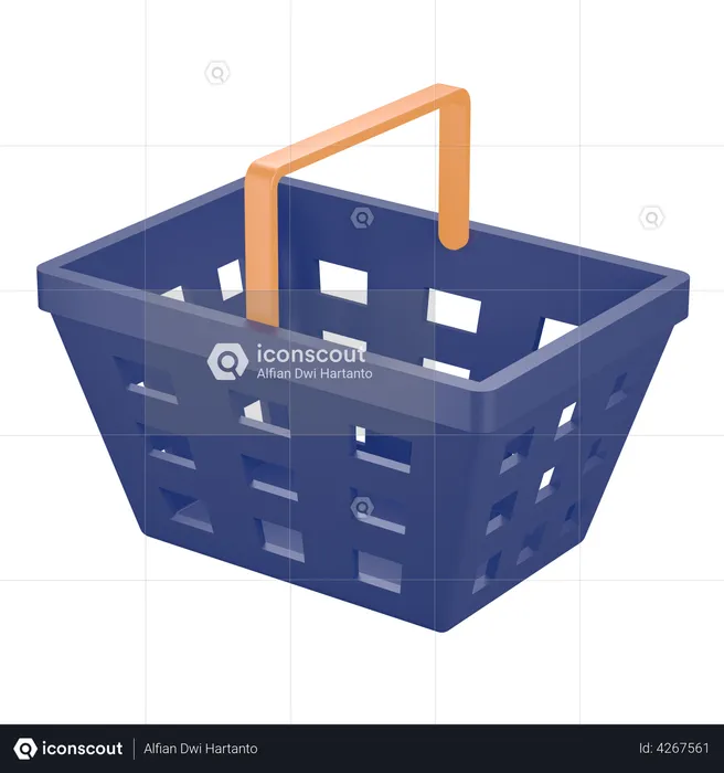 Cesta de compras  3D Illustration