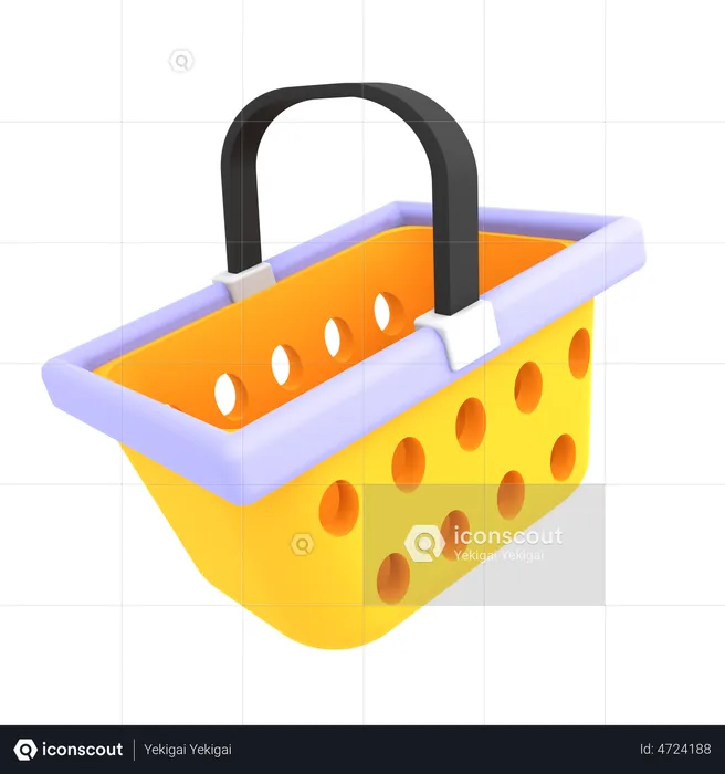 Cesta de compras  3D Illustration