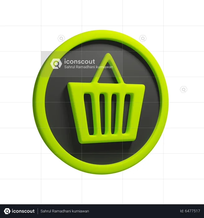 Cesta de compras  3D Icon