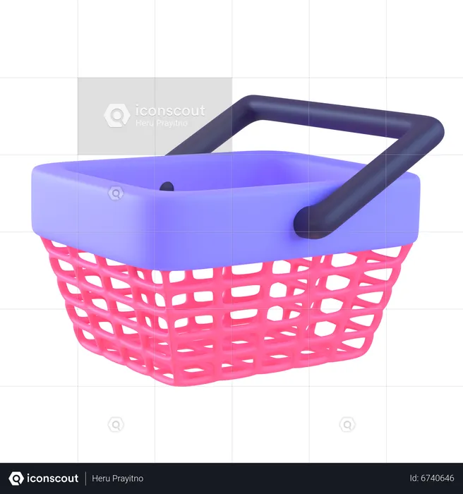 Cesta de compras  3D Icon