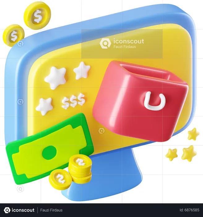 Cesta de compras  3D Icon