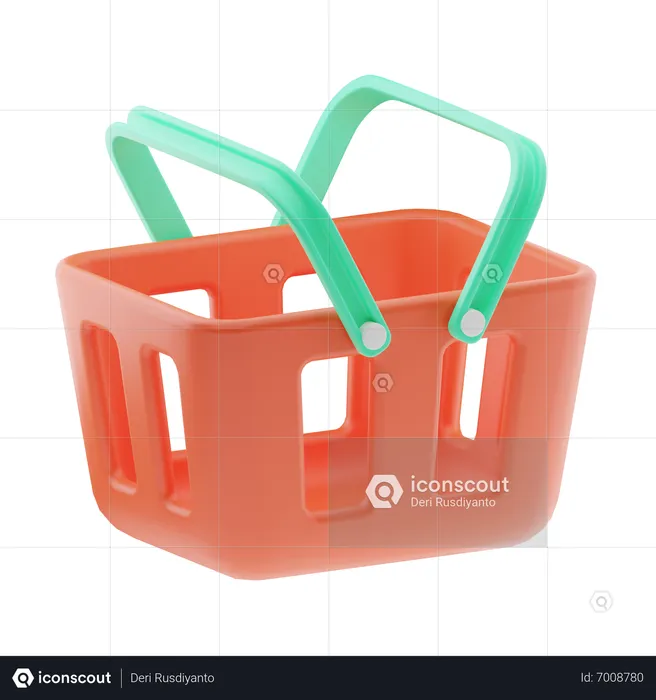 Cesta de compras  3D Icon