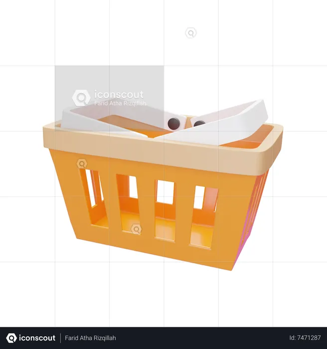 Cesta de compras  3D Icon