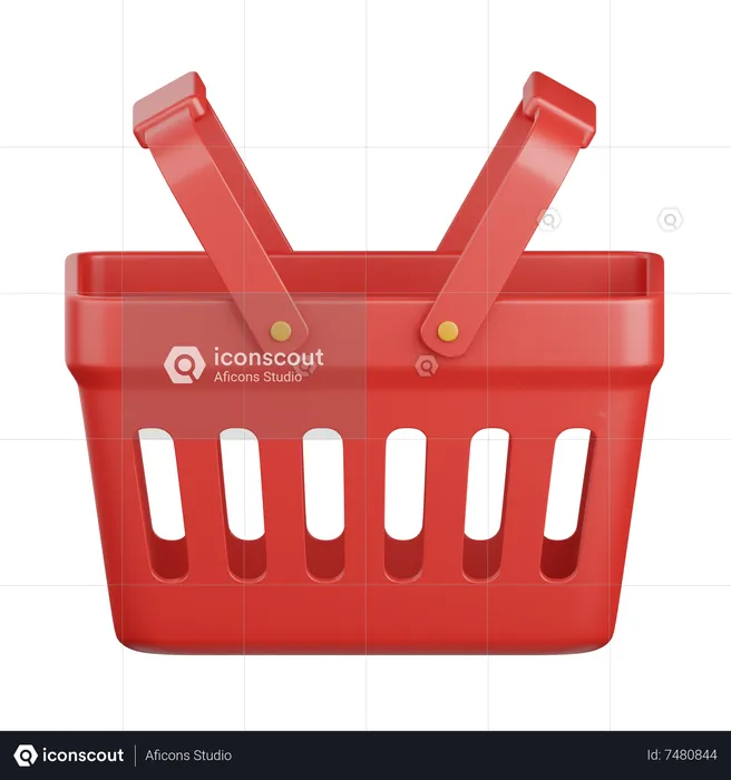 Cesta de compras  3D Icon