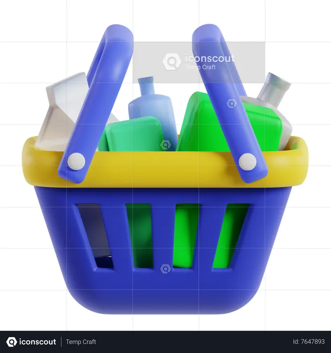 Cesta de compras  3D Icon