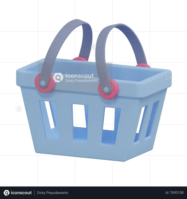 Cesta de compras  3D Icon