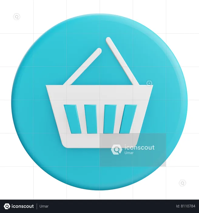 Cesta de compras  3D Icon