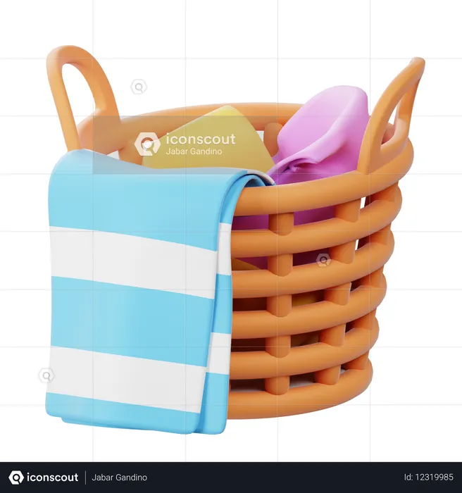 Cesto de la ropa  3D Icon