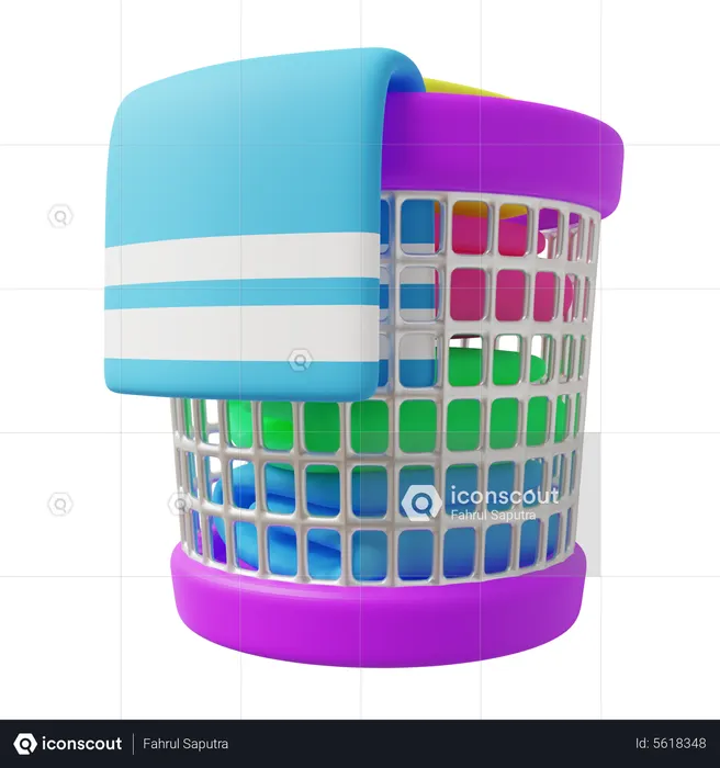 Cesto de roupa suja  3D Icon