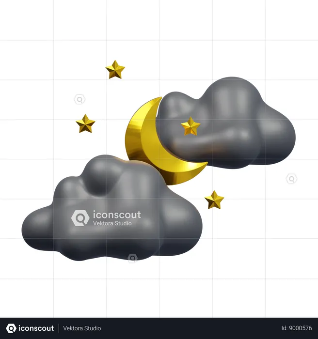 Céu noturno  3D Icon