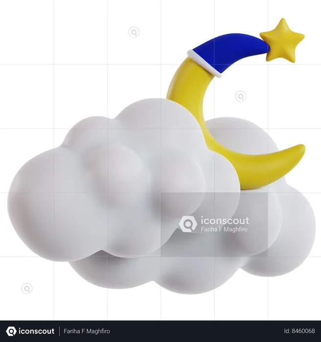 Céu noturno sonhador  3D Icon